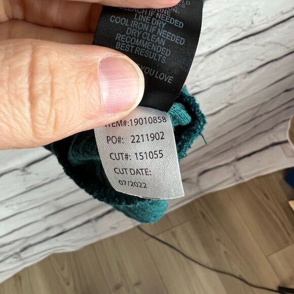 Torrid Plus Size 1 Green Half Zip Lounge Pullover Long Sleeve - Picture 6 of 7